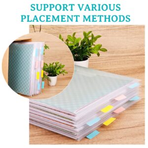 Caydo 24PCS Scrapbook Paper Storage Organizer with Buckle Design Scrapbook Paper Storage with 60 PCS Sticky Index Tabs for Holding 12 x 12 Inch Scrapbook Paper, Vinyl Paper, Cardstock