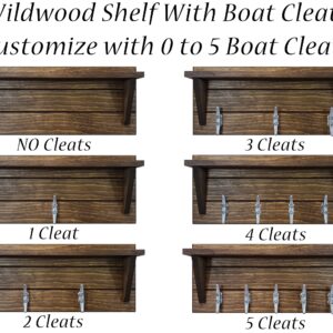 Wildwood Rustic Wall Mounted Boat Cleat Coat Rack with Shelf - Entryway Shelf Perfect Touch for Your Entryway, Kitchen, Bathroom and More