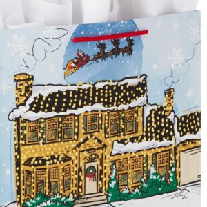 Hallmark 13" Large National Lampoon's Christmas Vacation Gift Bag with Tissue Paper ("Fun Old-Fashioned Griswold Family Christmas") for Kids, Dads, Grandparents, Friends