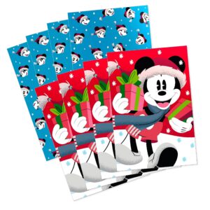 Hallmark Disney Medium Christmas Gift Boxes with Lids (8 Shirt Boxes, Mickey Mouse) for Kids, Grandchildren, Nieces, Nephews, Classmates, Disney Fans