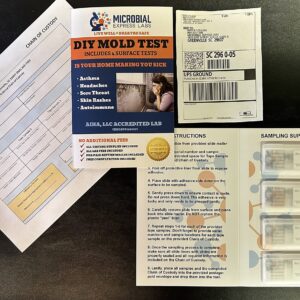 Microbial Express Labs DIY Mold Test Kit (4 Tests). Shipping/Lab Fees Included. AIHA Accredited and Texas Licensed.