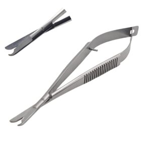 Spring Action Micro Snip Stitch Removing Castroviejo Scissors 5.5 Inches for Fine Stitch Removal, Embroidery, and Micro Surgical Sutures by Artman Instruments