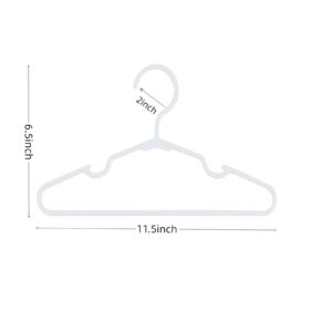 100 pcs White Baby Nursery Closet Hangers,Non-Slip Laundry Infant Pant Hanger for Newborn Clothes,Ultra-Thin Child Coat Hanger for Girl Boy Toddler Kid