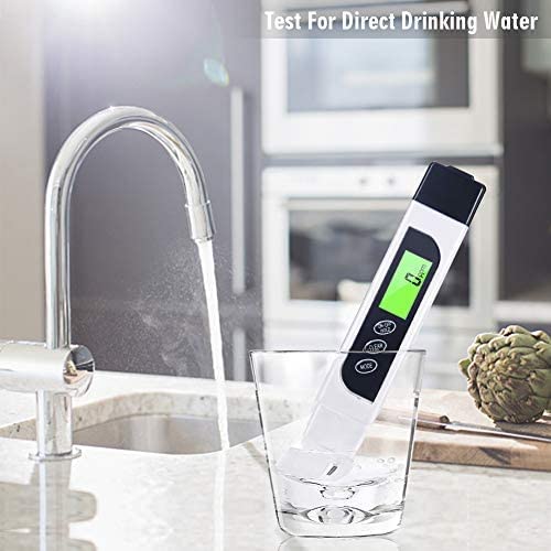 Water Quality Tester, Towallmark TDS Meter, EC Meter & Temperature Meter 3 in 1, 0-9990ppm, Ideal Water Test Meter for Drinking Water, Aquariums, etc.