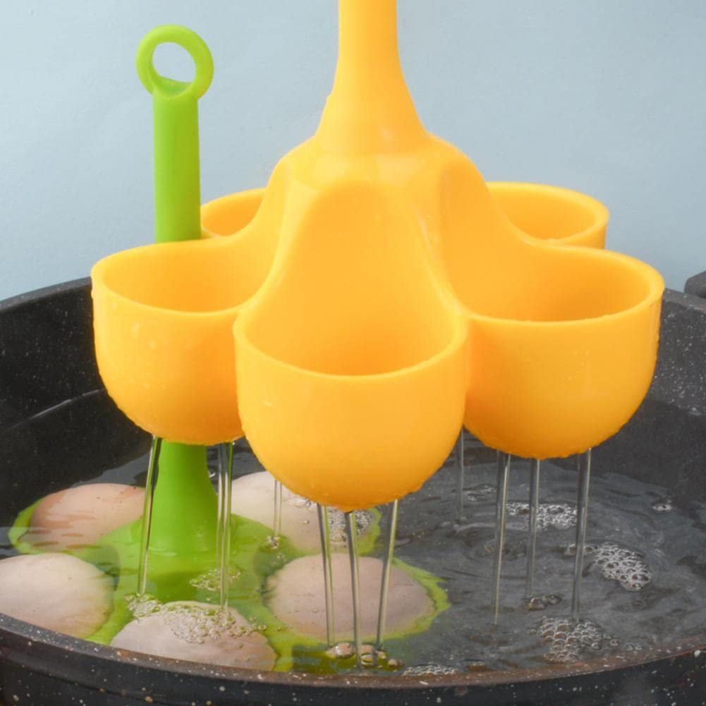 RYGRZJ Egg Holder,Steamed Egg Tray Steaming or Boiling Egg,Silicone Egg Holder Egg Poaching Boiling Cooker Pot Steam Rack for Stovetop Kitchen Gadgets Dining Kitchen Tools