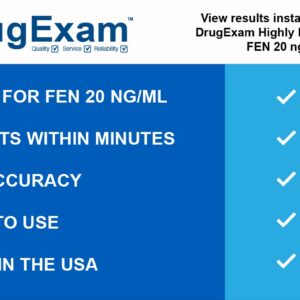 25 Pack - DrugExam Made in USA, FYT Urine Test Kit, Urine Test Strips, Highly Sensitive and Easy to Use. Drug Test Kit. Fen Test Kit. Highly Sensive Urine Test Kit.