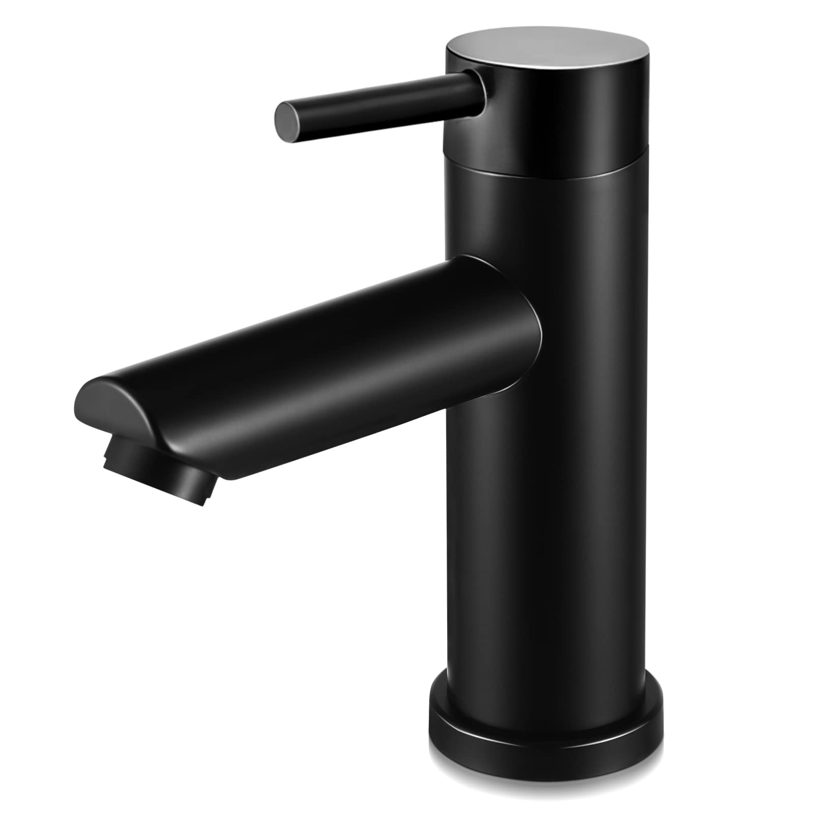 DOITOOL Basin Faucet Single Hole Bathroom Faucet Black Faucet Bath Faucet Kitchen Sink Faucet Bathtub Faucet Bath Mixer Tap Faucet for Bathtub Bathroom Tap Stainless Steel Spout