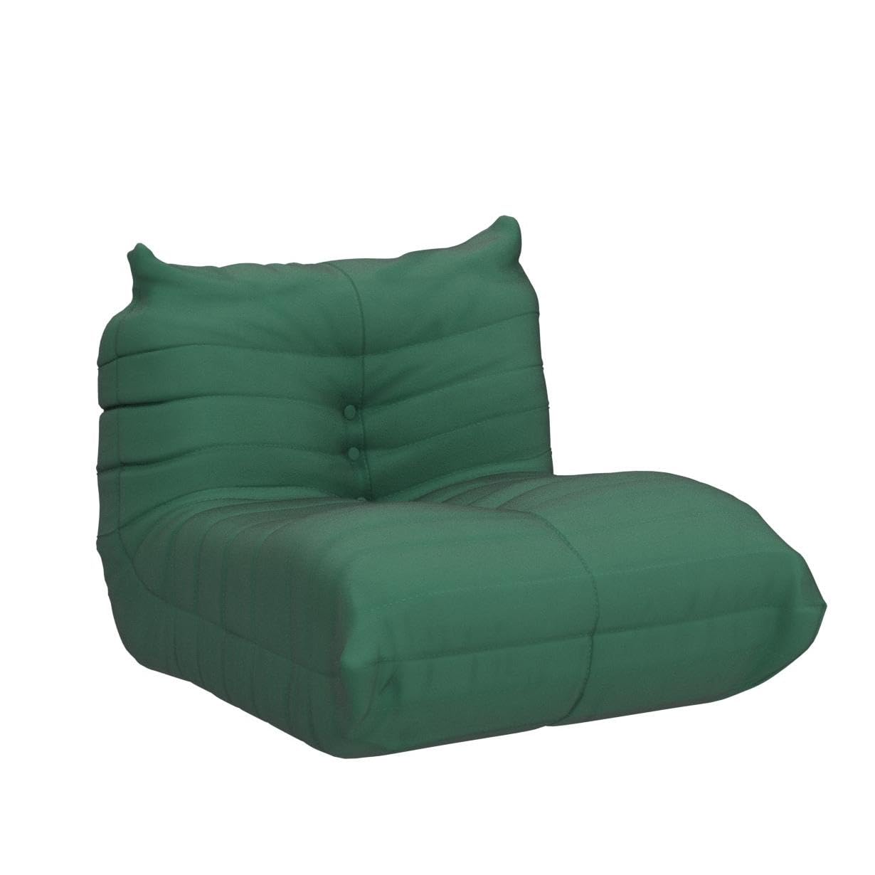 TIFLON Fireside Chair,Lazy Floor Sofa Couches,Teddy Velvet Lounge Chair, Accent Bean Bag Couch,Corner Chair Sofa for Living Room Bedroom Salon Office (Green, 1Seat)