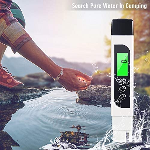 Water Quality Tester, Towallmark TDS Meter, EC Meter & Temperature Meter 3 in 1, 0-9990ppm, Ideal Water Test Meter for Drinking Water, Aquariums, etc.