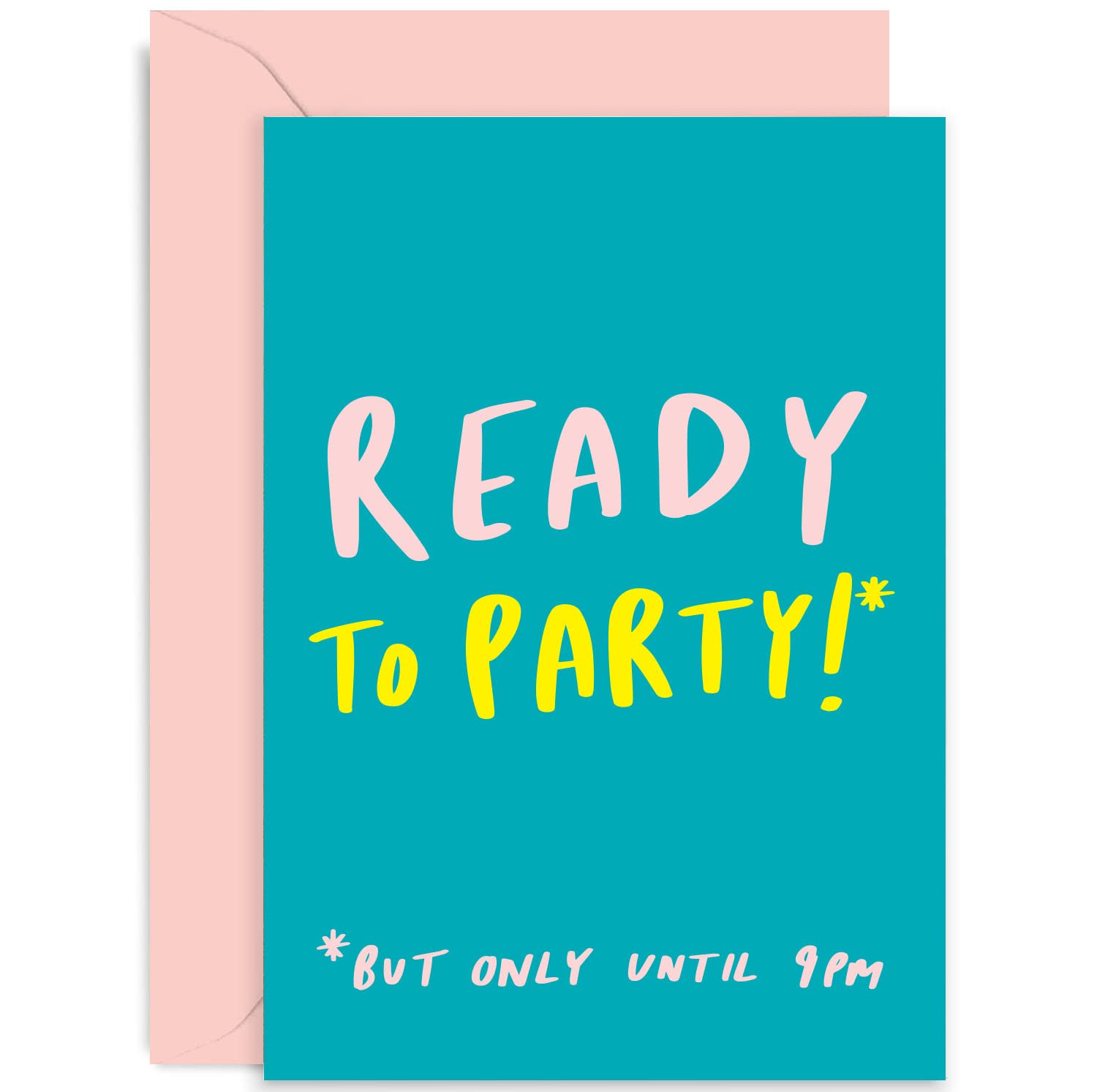 Old English Co. Funny Birthday Card For Best Friend - 'Ready To Party Until 9pm' Adult Birthday Card for Women - Mum Life Birthday Card - Funny Age Related Birthday Card | Blank Inside with Envelope