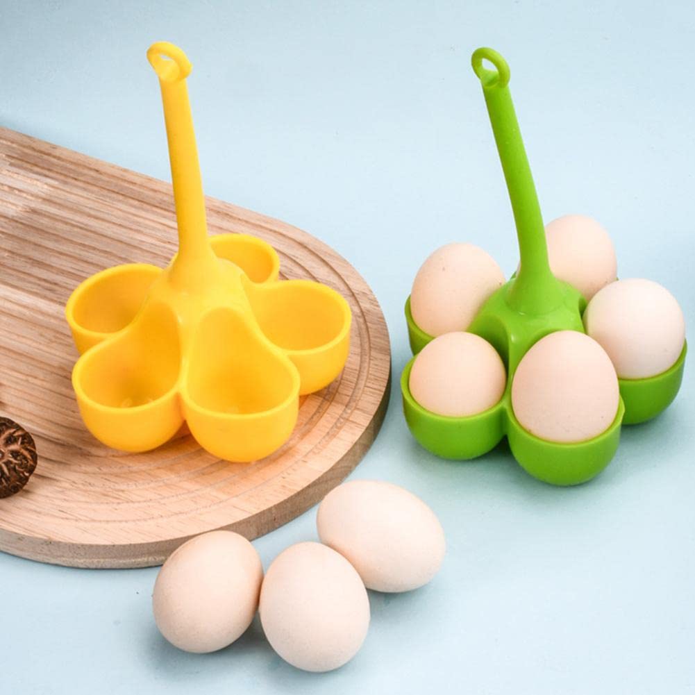 RYGRZJ Egg Holder,Steamed Egg Tray Steaming or Boiling Egg,Silicone Egg Holder Egg Poaching Boiling Cooker Pot Steam Rack for Stovetop Kitchen Gadgets Dining Kitchen Tools