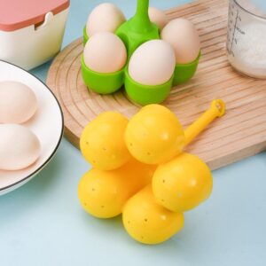 RYGRZJ Egg Holder,Steamed Egg Tray Steaming or Boiling Egg,Silicone Egg Holder Egg Poaching Boiling Cooker Pot Steam Rack for Stovetop Kitchen Gadgets Dining Kitchen Tools