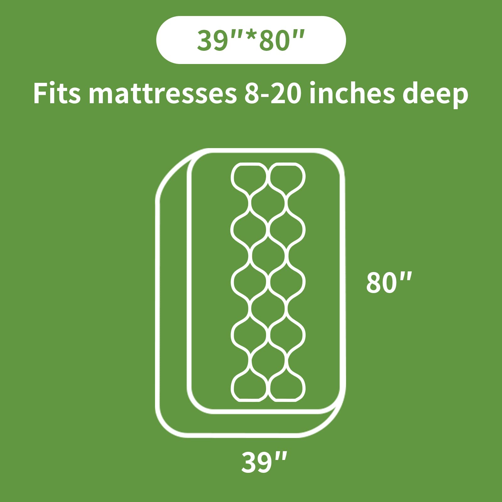 Mattress Topper with 1 Pillow Protector, Side Pocket, Waterproof Mattress Pad, Cooling Extra Thick Breathable Mattress Pad Cover,8-21” Deep Pocket-TwinXL Size