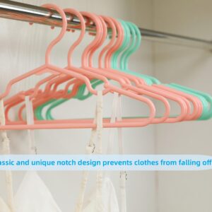 100 pcs White Baby Nursery Closet Hangers,Non-Slip Laundry Infant Pant Hanger for Newborn Clothes,Ultra-Thin Child Coat Hanger for Girl Boy Toddler Kid