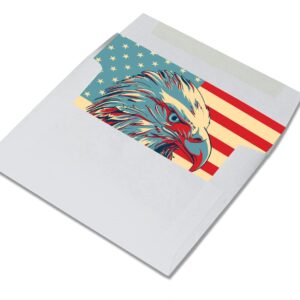 Small World Greetings Bald Eagle Thank You Cards 12 Count - Patriotic Thanks - Veteran's Day - Eagle Scouts - Military - Boy Scouts - Blank Inside with Envelopes - 5.5" x 4.25" (A2 Size)