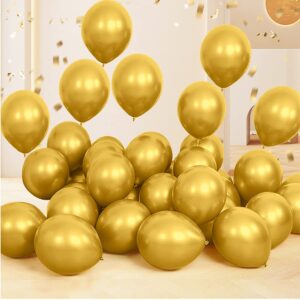 Gold Balloons, 5 Inch Balloons 50pcs, Gold Chrome Balloons, Metallic Balloons, Foil Balloons, Balloons for Party Decoration, Gold Round Balloon Arch