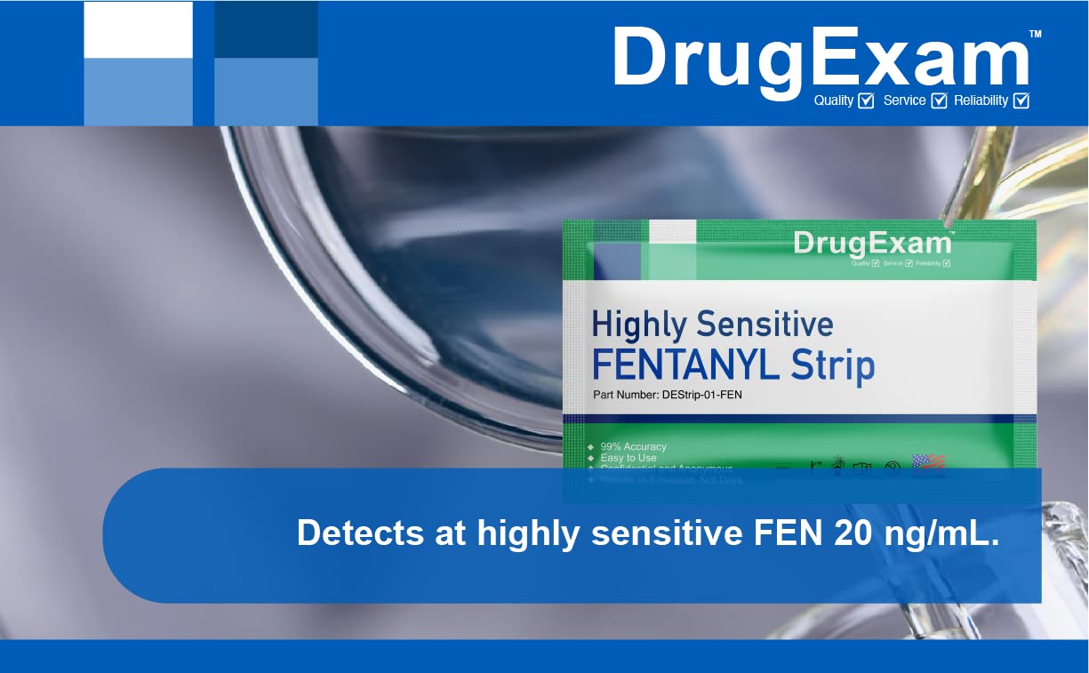 25 Pack - DrugExam Made in USA, FYT Urine Test Kit, Urine Test Strips, Highly Sensitive and Easy to Use. Drug Test Kit. Fen Test Kit. Highly Sensive Urine Test Kit.