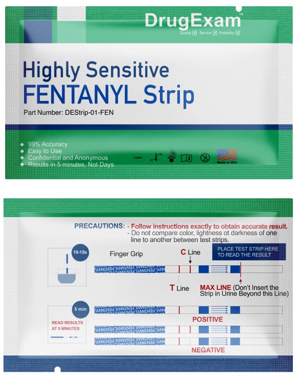 25 Pack - DrugExam Made in USA, FYT Urine Test Kit, Urine Test Strips, Highly Sensitive and Easy to Use. Drug Test Kit. Fen Test Kit. Highly Sensive Urine Test Kit.