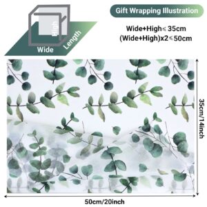 Bolsome 100 Sheets 20 * 14 Inches Eucalyptus Tissue Paper Greenery Botanical Gift Wrapping Tissue Boho Herb Decor Spring Wrapping Tissue for Gift Bags for Baby Shower, Wedding,Birthday Crafts