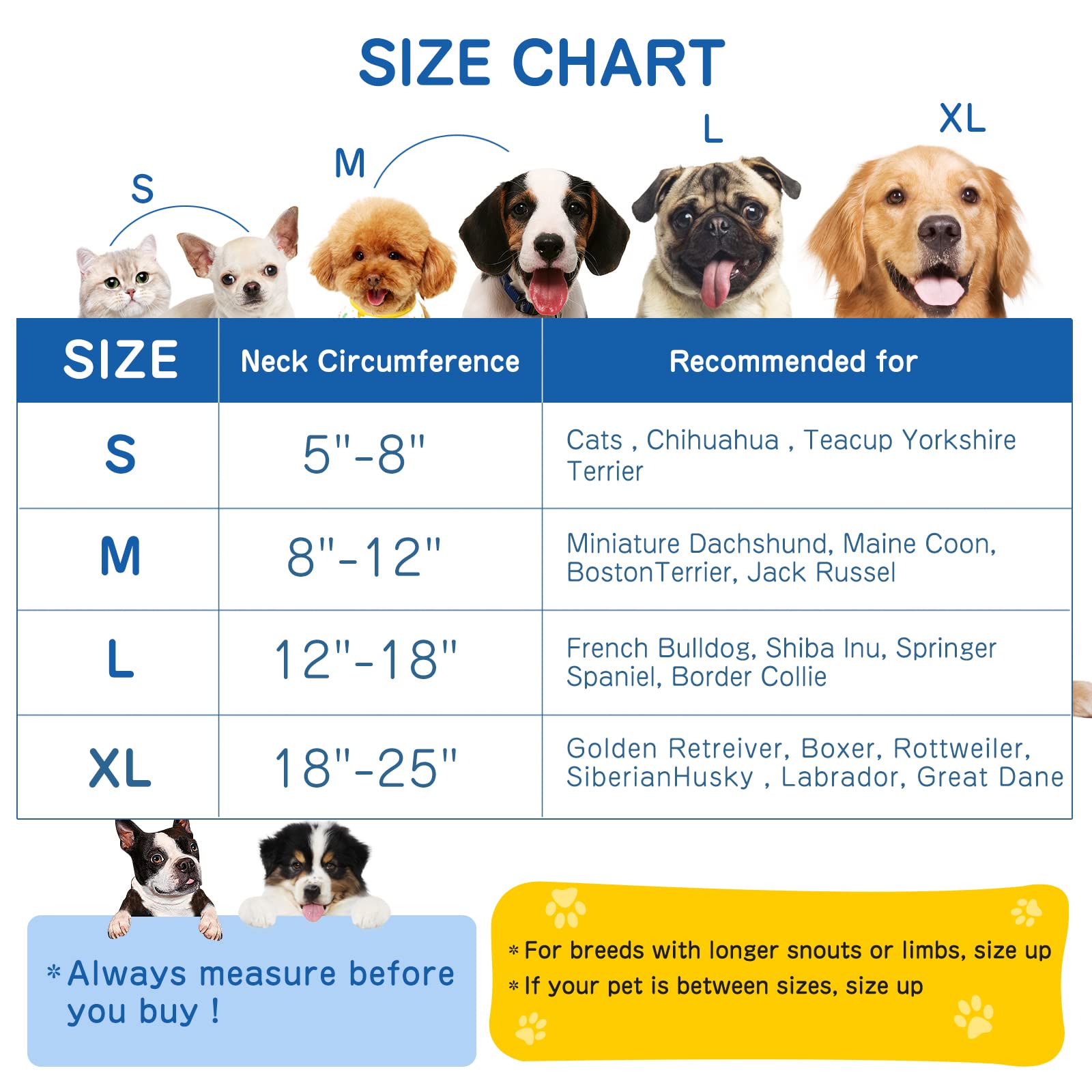 Dog Cone Alternative After Surgery - Soft Dog Cone for Large Dogs - Dog Donut Collar - Inflatable Elizabethan Dog Cone Collar to Stop Licking - Recovery Dog E Collar for Pets - Large(Neck:12"-18")