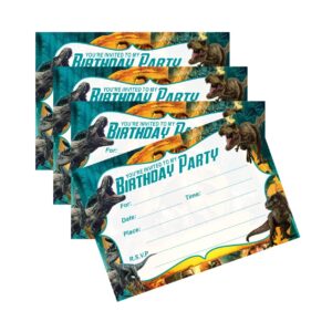 SUTRADHAR 24pcs Dinosaur Birthday Invitations,Dinosaur Party Invitations Birthday Party Supplies Decoration (Invitations24)