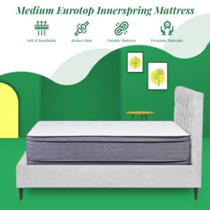 Greaton 14" Firm Foam Encased Mattress with Double Sided Eurotop, Mattresses Provide Comfortable Sleep, Maintains Complete Body Posture, Fully Assembled Bedding, Full XL