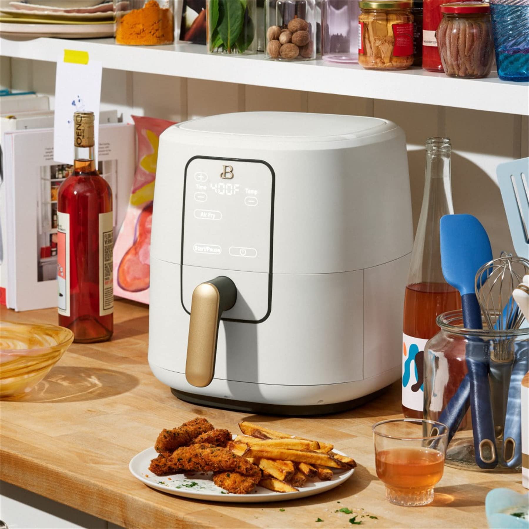 Quart Touchscreen Air Fryer, White Icing by Drew Barrymore