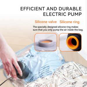 Wevac Small Vacuum Storage Bag (Small x 10) | Space Saver with Premium Electric Pump | Double Zip Seal | Special-Grip Clip | Ideal for Clothes, Blanket Compression and Travelling