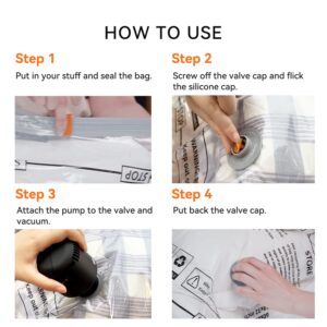 Wevac Small Vacuum Storage Bag (Small x 10) | Space Saver with Premium Electric Pump | Double Zip Seal | Special-Grip Clip | Ideal for Clothes, Blanket Compression and Travelling