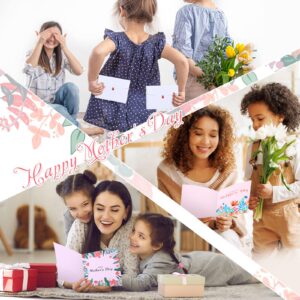 TaoBary 100 Pcs Happy Mother's Day Cards Assorted Blank Mother's Day Greeting Cards Notecards Bulk Floral Small Note Card with Envelopes and Stickers for Mom Present Birthday, 4 x 6 Inch, 10 Designs