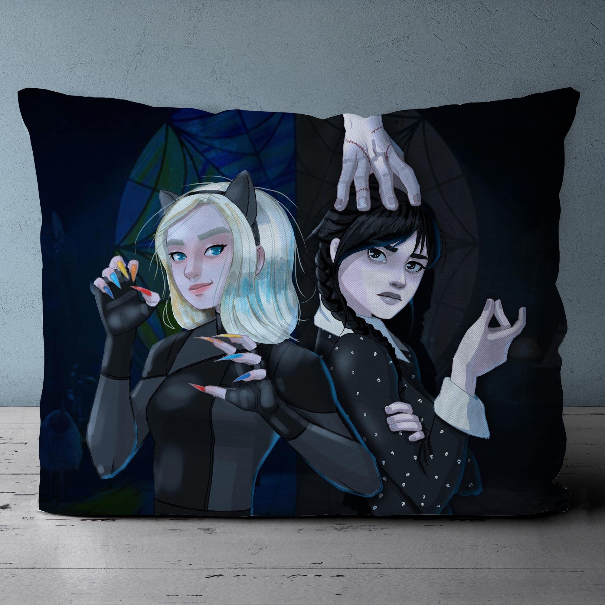 NICHIYOBI Wed Addams TV Duvet Cove Bedding Set 3D Print Bedding Comforter Cover Duvet Cover Pillowcases 3 Pcs (01,Twin-68x86in+20x30in*2)