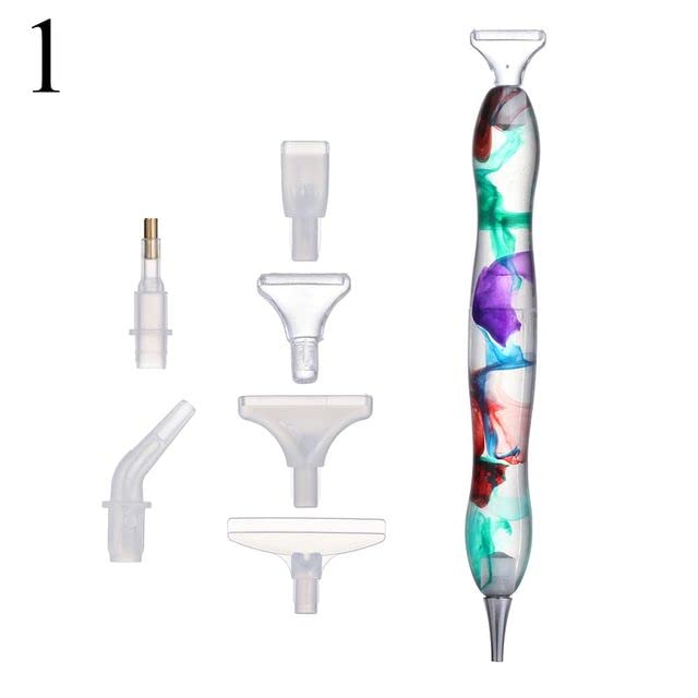 1 Set Resin Diamond Painting Pen Point Drill Pens Anti-Slip Diamond Painting Mat Cross Stitch Embroidery DIY Craft Accessory - (Color: 1)