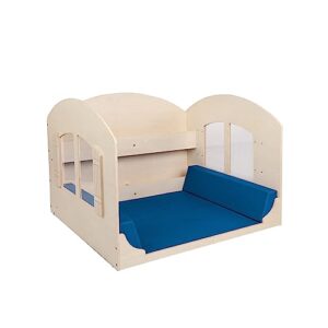 children’s factory children's factory value line reading nook, kids bookshelf, toddler bookshelf reading nook, blue