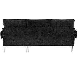 84" Convertible Sectional Sofa, Modern Chenille L-Shaped Sofa Couch with Reversible Chaise Lounge, Fit for Living Room, Apartment(2 Pillows)