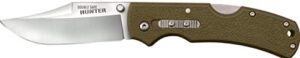 cold steel double safe hunter (od green) / 8-3/8" overall / 3.5" blade / 3mm thick / 4-7/8" long gfn handle / 8cr13mov stainless steel/ambi belt clip/blister packed