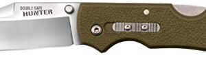 Cold Steel DOUBLE SAFE HUNTER (OD GREEN) / 8-3/8" OVERALL / 3.5" BLADE / 3MM THICK / 4-7/8" LONG GFN HANDLE / 8CR13MOV STAINLESS STEEL/AMBI BELT CLIP/BLISTER PACKED