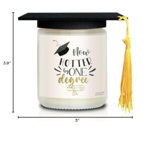 Graduation Gifts for Her Him - Masters Degree College High School Graduation Gifts 2025 - Now Hotter by One Degree Soy Wax Scented Candle