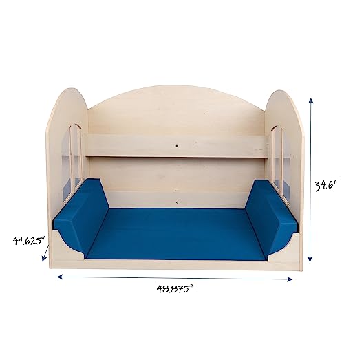 Children’s Factory Children's Factory Value Line Reading Nook, Kids Bookshelf, Toddler Bookshelf Reading Nook, Blue