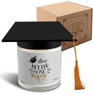 Graduation Gifts for Her Him - Masters Degree College High School Graduation Gifts 2025 - Now Hotter by One Degree Soy Wax Scented Candle