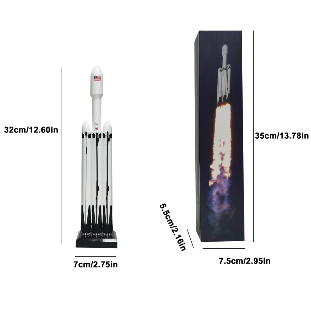 wltk Space X Falcon Heavy 1/233 Diecast Rocket Model