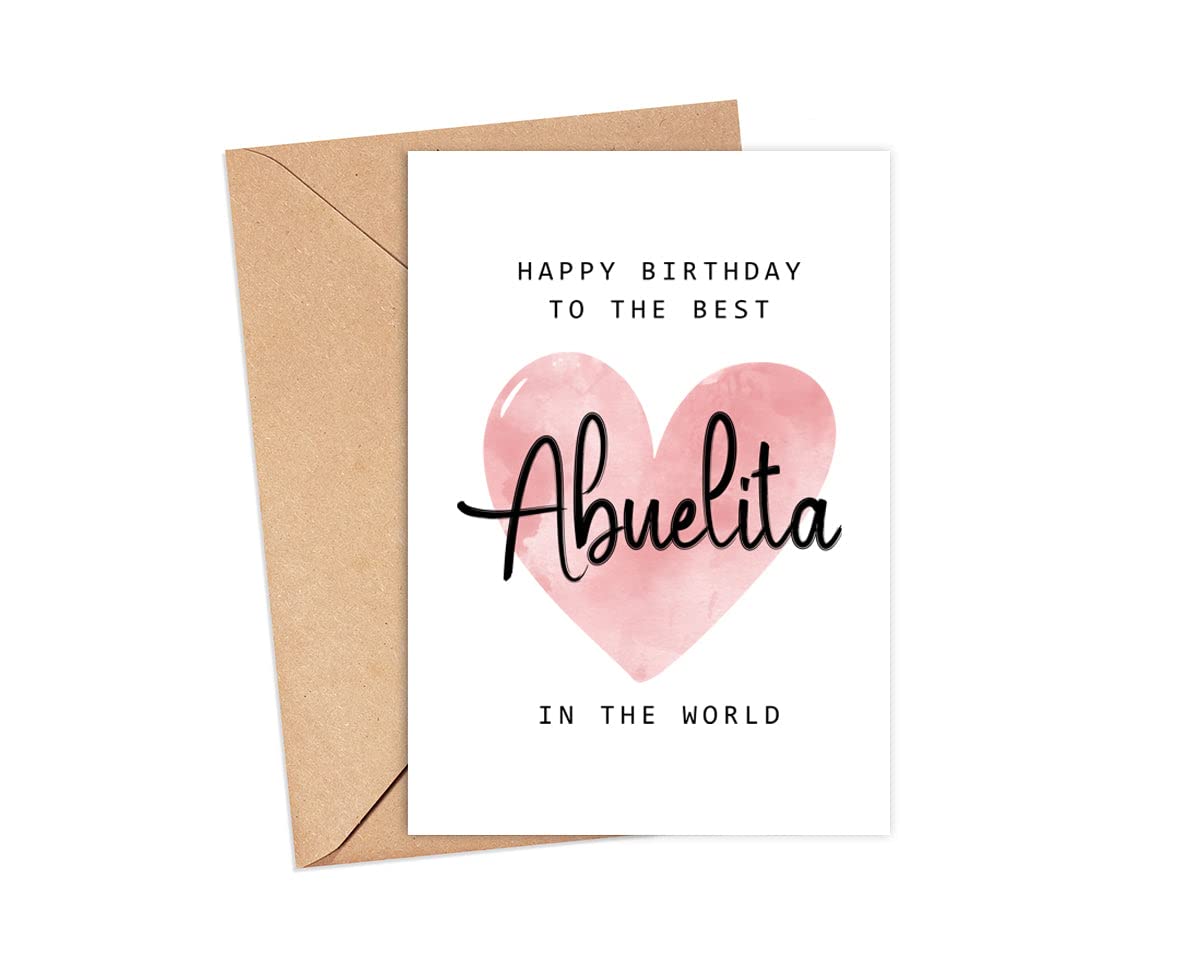 Happy Birthday To The Best Abuelita In The World Card - Abuelita Birthday Card - Abuelita Card - Mother's Day Gift - Happy Birthday Card Happy Birthday Mom