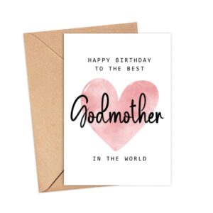 Happy Birthday To The Best Godmother In The World Card - Godmother Birthday Card - Godmother Card - Mother's Day Gift - Happy Birthday Card Happy Birthday Mom