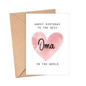 Happy Birthday To The Best Oma In The World Card - Oma Birthday Card - Oma Card - Mother's Day Gift - Happy Birthday Card Happy Birthday Mom