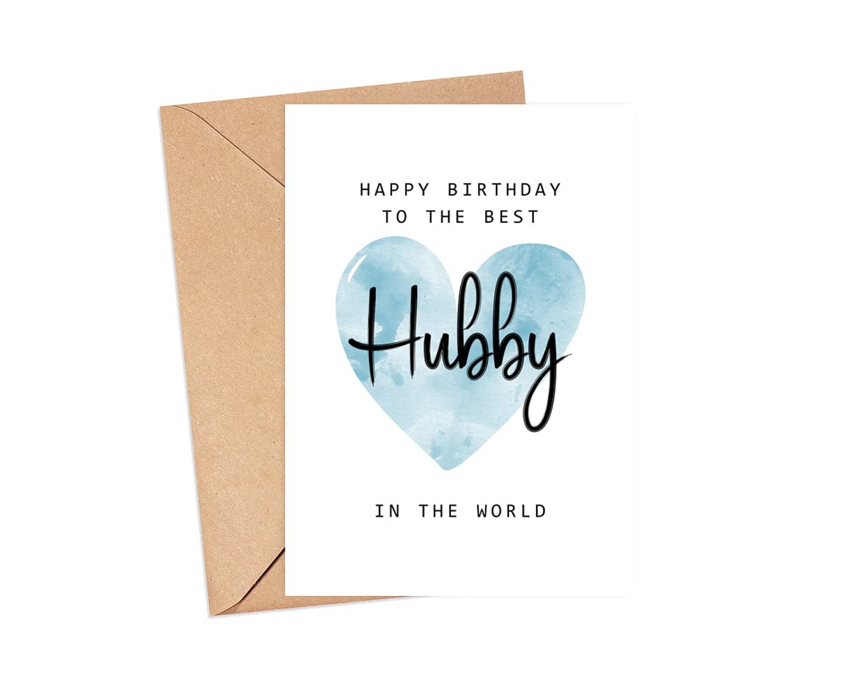 MoltDesigns Happy Birthday To The Best Hubby In The World Card - Hubby Birthday Card - Hubby Card - Father's Day Gift - Happy Birthday Card