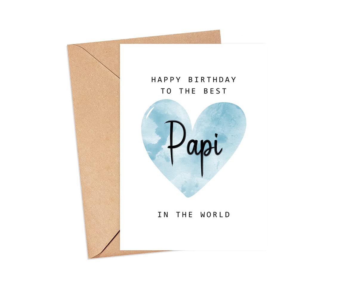 MoltDesigns Happy Birthday To The Best Papi In The World Card - Papi Birthday Card - Papi Card - Father's Day Gift - Happy Birthday Card