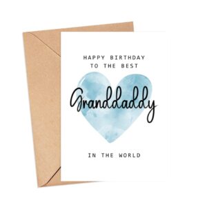 MoltDesigns Happy Birthday To The Best Granddaddy In The World Card - Granddaddy Birthday Card - Granddaddy Card - Father's Day Gift - Happy Birthday Card