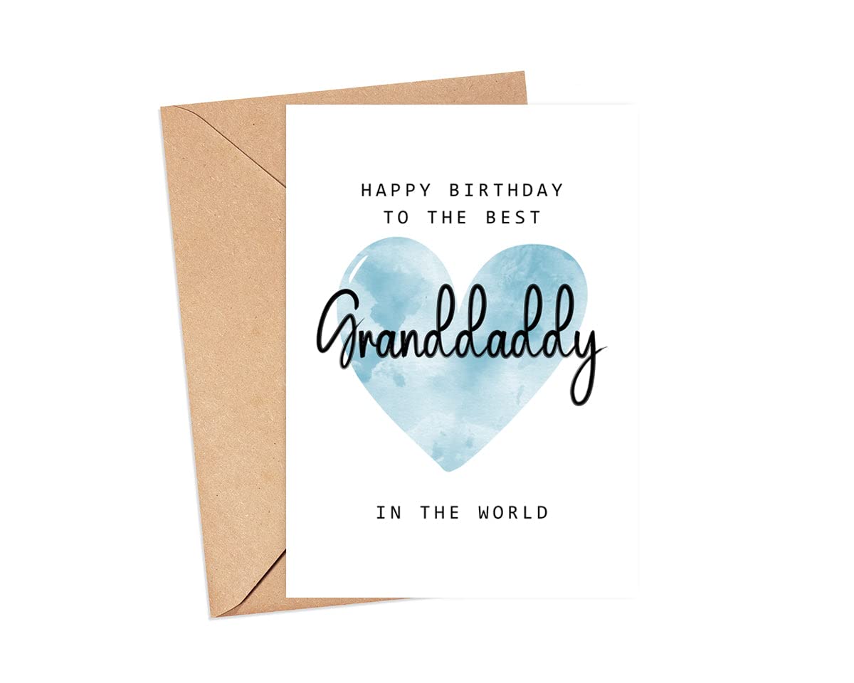 MoltDesigns Happy Birthday To The Best Granddaddy In The World Card - Granddaddy Birthday Card - Granddaddy Card - Father's Day Gift - Happy Birthday Card