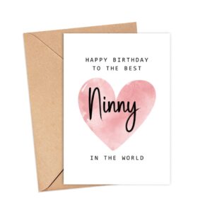 Happy Birthday To The Best Ninny In The World Card - Ninny Birthday Card - Ninny Card - Mother's Day Gift - Happy Birthday Card Happy Birthday Mom