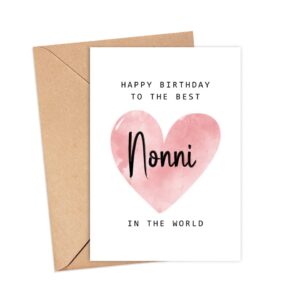 Happy Birthday To The Best Nonni In The World Card - Nonni Birthday Card - Nonni Card - Mother's Day Gift - Happy Birthday Card Happy Birthday Mom