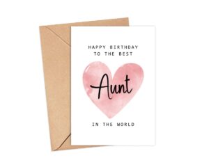 happy birthday to the best aunt in the world card - aunt birthday card - aunt card - mother's day gift - happy birthday card happy birthday mom